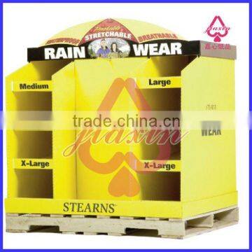 JX6157-Point of sales display rack / shelf /stand for rain wear