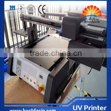 Top selling A2 size led uv flatbed Leather printer 60*40cm