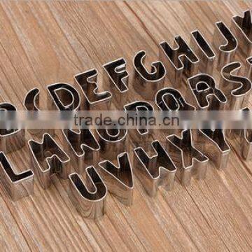 Hot Sale 35pcs Letters & Number Stainless Steel Cookie Cutters Set