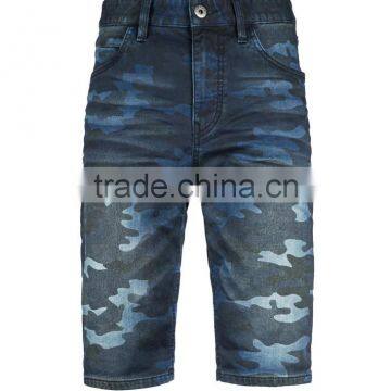 wholesales china new style short pants men camouflage priting denim half pants jeans shorts