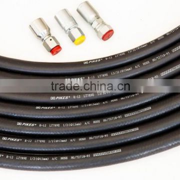 Rubber Auto A/C R134a Air Conditioning Hoses with black smooth