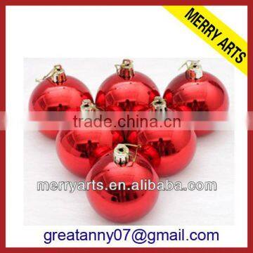 red shiny christmas decoration ball glow christmas decoration balls