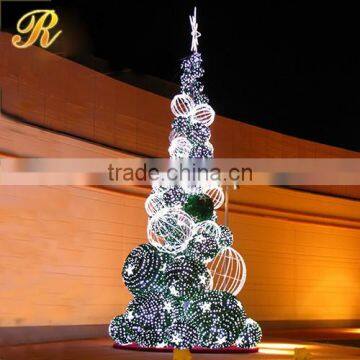 Outdoor huge LED christmas ball tree