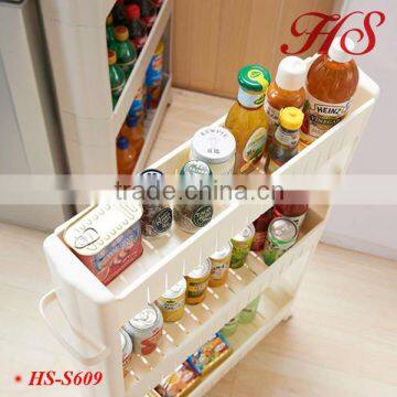 Folding Removable Plastic Corner Storage Shelf Rack Storage With Handel photo-3