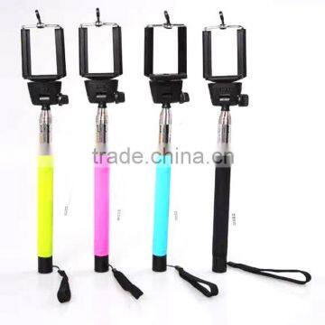 Good quality 2015 selfie stick wired with customer brand wholesale