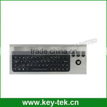 IP68 waterproof backlight movable silicone trackball keyboard