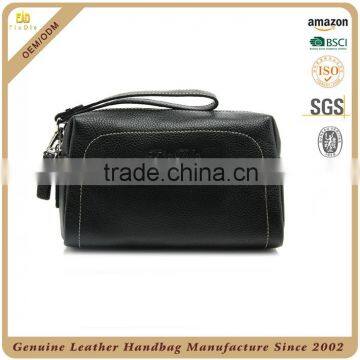 Guangzhou Custom 100% Cowhide Yak Leather Men Clutch Bag Men Leather Wallet OEM Wholesale Leather Clutch Bag for Men photo-4
