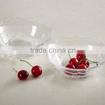 Acrylic round fashional food safe salad bowl