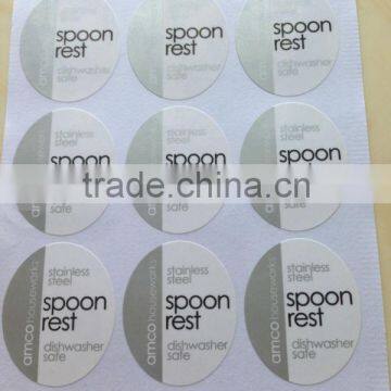 Art paper OEM self adhesive barcode label sticker hangtag with glossy lamination finishing