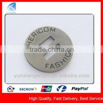 YX1097 Custom Made Engraved Metal Round Shirt Buttons