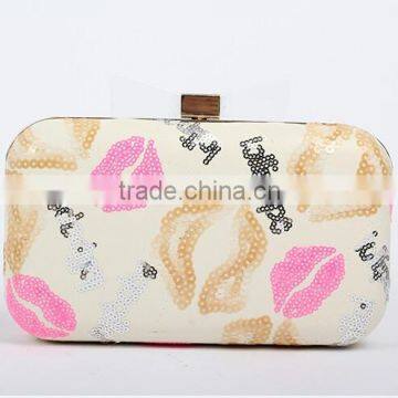wholesale lipstick sequin box night party bag evening clutch bags for lady