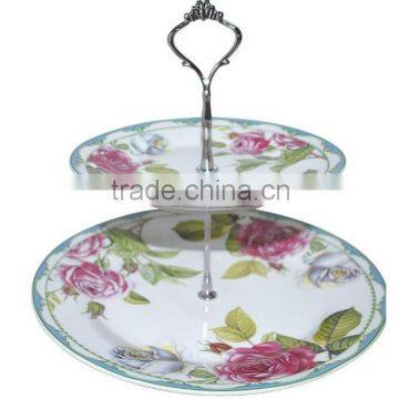 High quality ceramic plates ceramic cake stand