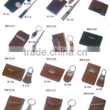 leather business card holder set