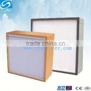 wooden frame separator hepa filter