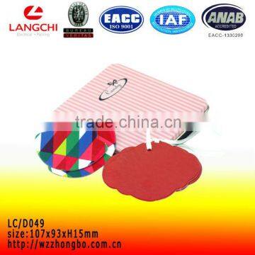 Fashion small hinged card tin box for gift packing