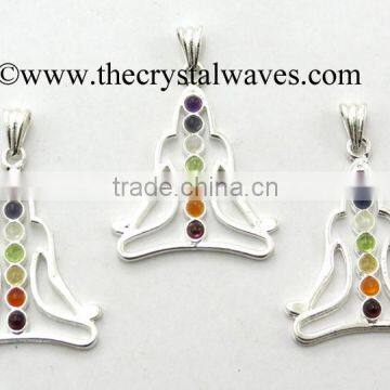 Buddha Meditation Chakra Metal Pendant