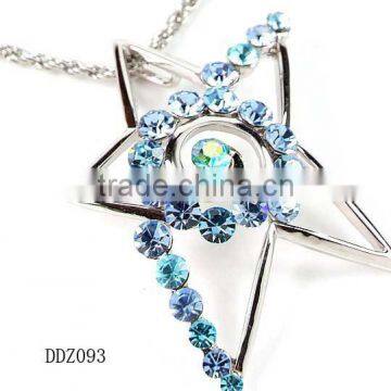 Fashion jewelry,Crystal /Rhinestone Necklace Star Pendant