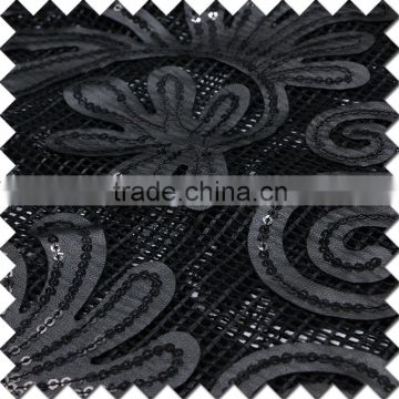 China supplier Zhejiang textile embroidered mesh fabric for dress,garments