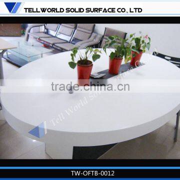 White glossy meeting room tables, commercial standing meeting table