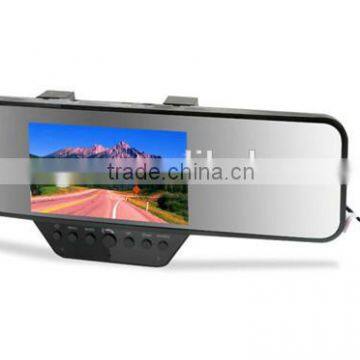 4.3 Inch 720P HD 3.0M Pixel Dual Lens AV-IN Reverse Camera GPS Tracker Rearview Mirror Car Camera Recorder