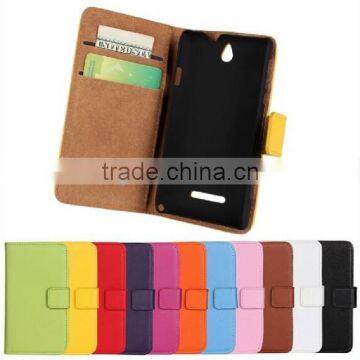 Luxury Wallet Credit Card Stand Leather Case For Sony Xperia E C1605/For Sony M C1905