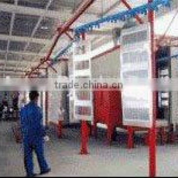 Acoustical barrier powder coating line