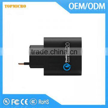 Best Selling Fast Charging QC2.0 Europe Socket USB Wall Charger For Cellphone                        
                                                Quality Choice