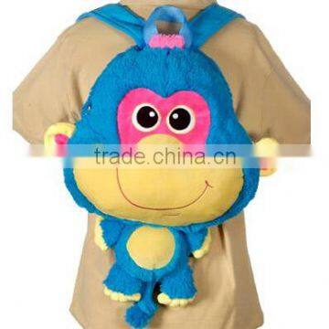 17" Blue Plush Monkey Backpack