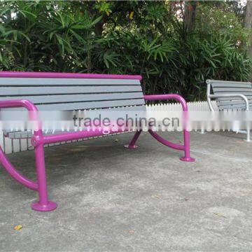 Outdoor wooden garden bench metal leg garden bench recycled plastic bench