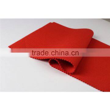 China Latest Product Red Double-side Dyed R/N/SP Scuba Knitted Fabric