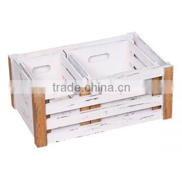 2016 Wholesale Modern design handmade unfinished customized paulownia fruit crate