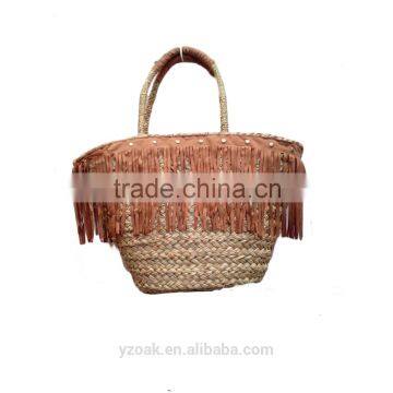 Wholesale Tassel Summer ECO-friendly Sea Grass Natural Straw Bag