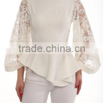 elegant blouses with puplums and loose sleeves