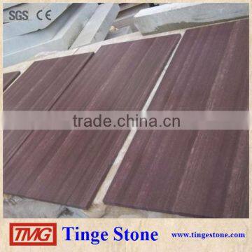 Popular Purple Wood Grain Sandstone Tile For Stone Project