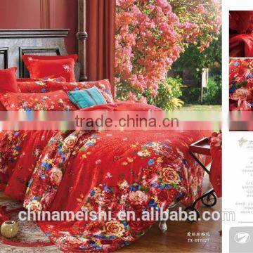 Wedding Bedding Set 40S Jacquard Duvet Cover Set Bed Sheet Bed Linen Bedclothes Home Textiles