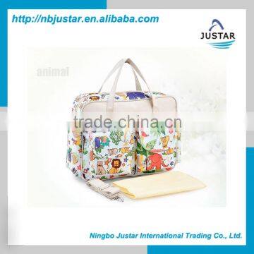 Luxury Fancy Floral Pattern Mom Diaper Tote Bag for Baby