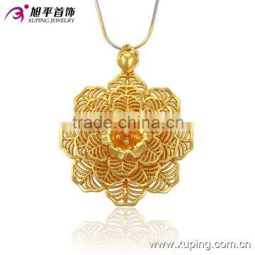 High quality jewelry specail 24k gold plated xuping fashion flower pendant