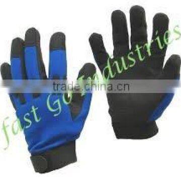 Sky Blue and black Mechanic Gloves