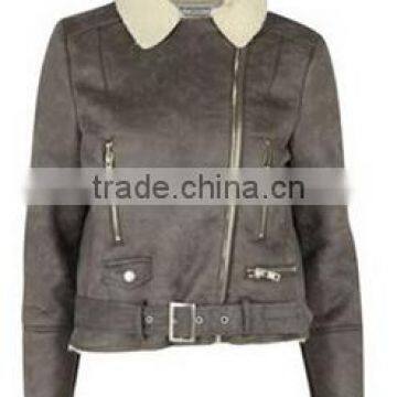 Shearling Womens Biker Jacket