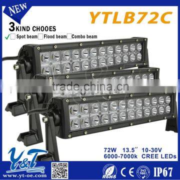 Factory price double row 72w led light bar off road