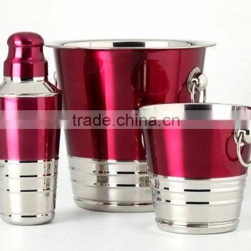 Stainless Steel Bar Set Pink Color