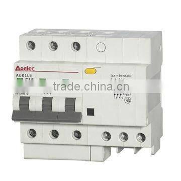 AUB1LE Modular Electronic combined RCD and MCB Device/RCBO 6kA