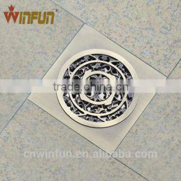 10cm 4 inch Bathroom Brass Liner shower drain Floor drain Antique Bronze finish Fashion design bathroom accessories