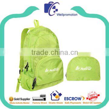 Wellpromtion hot selling promotional fashion cheap folding backpack