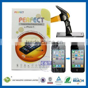 C&T For iphone 5 tempered glass cell phone screen protector