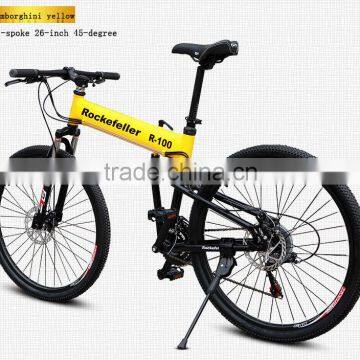 Folding Bicycles 26-Inch Aluminum Folding Mountain Bike Outdoor Compact Bike Double Disc Sell Like Hot Cakes! photo-2