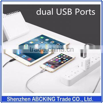 Original BASEUS 2.4A Moblie phone Charger Universal Quick Charging Adapter dual USB Output Travel Charger with US /EU plug
