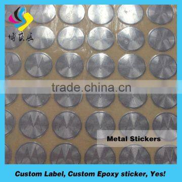 Hot!!! 2014 personalized logo qr code self adhesive metal sticker