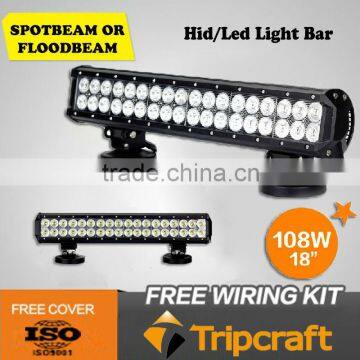 Super Bright ! 12v 24v 108w Led Light Bar ,offroad led bar light ,4x4 Led Work Light