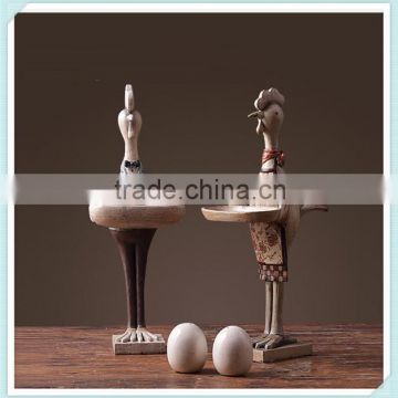 resin Chicken ornament sculpture Chicken in door decorative statue for home decoration